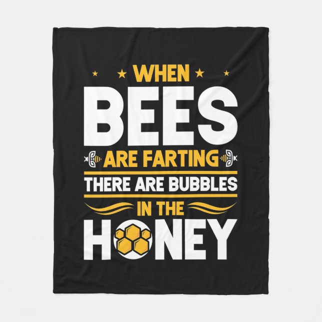 Manta Polar Cuando las abejas están flatulentas (Anverso)