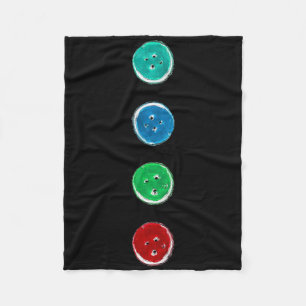 Manta Polar Cuatro botones Groovy gato azul Fun Halloween Pers