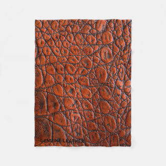 Manta Polar Cubierta de cuero marrón claro