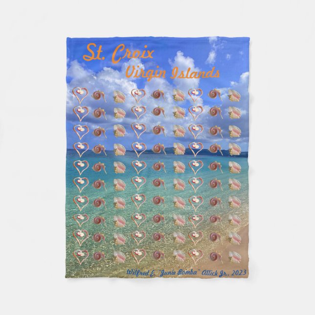 Manta Polar Cubierta de escultura de concha (Anverso)