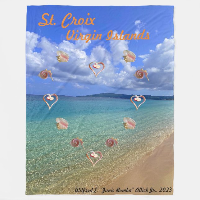 Manta Polar Cubierta de escultura de concha (Anverso)