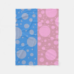 Manta Polar Cubierta de la pieza del punto azul rosado, pequeñ