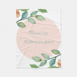 Manta Polar Cubierta floral acuarela