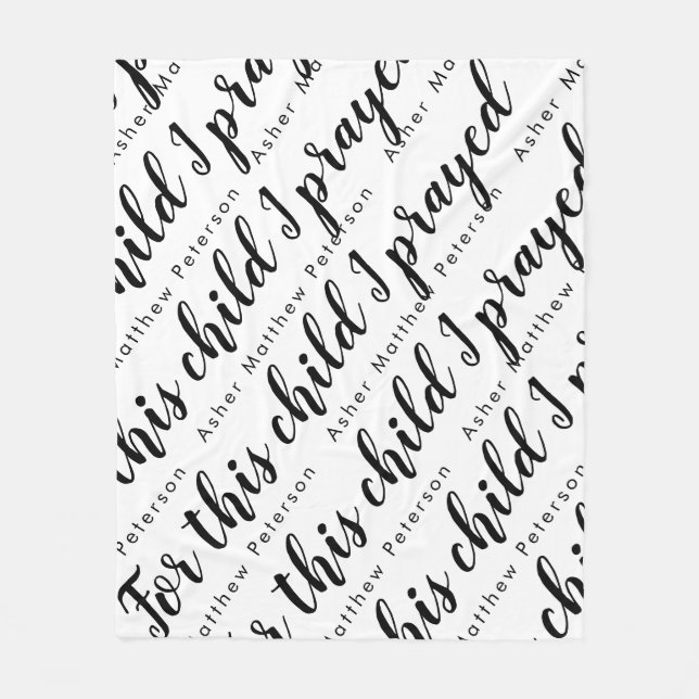 Manta Polar Cubierta personalizada de fletes de bebé (Anverso)