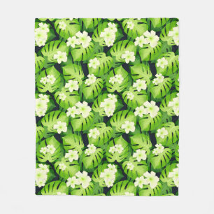 Manta Polar Cubierta tropical floral