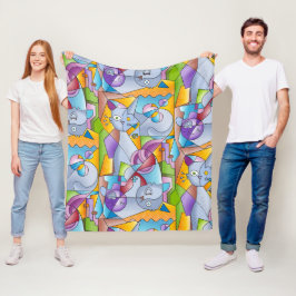 Manta Polar Cubist Cats - The Mininos