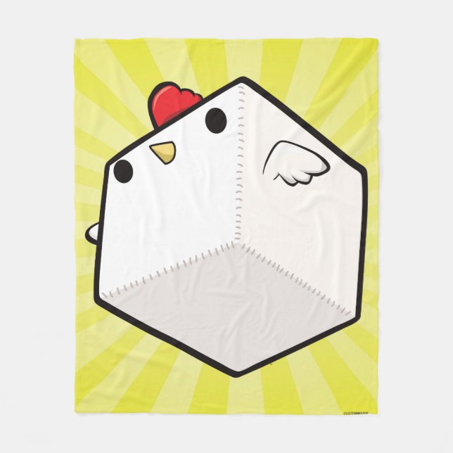Manta Polar Cubo lindo combinado del pollo de Cockblock (Anverso)