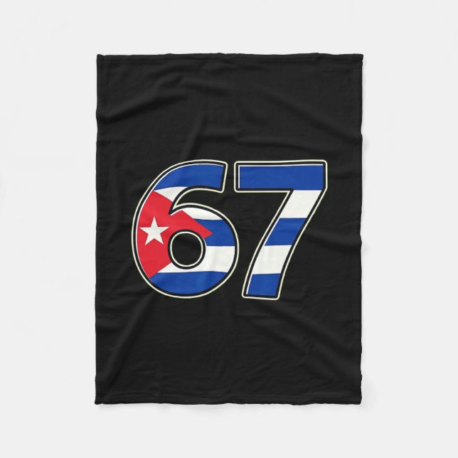 Manta Polar Cuby Flag Number 67 Birthday Year  (Anverso)