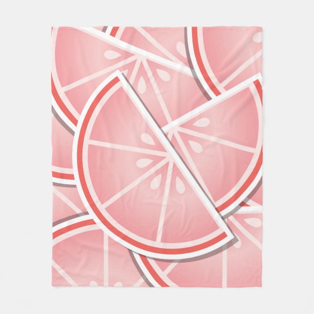 Manta Polar Cuchillas de pomelo rosa funky (Anverso)