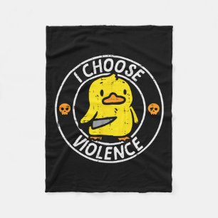 Manta Polar Cuchillo de pato elijo gracioso Chiste sarcasmo Hu