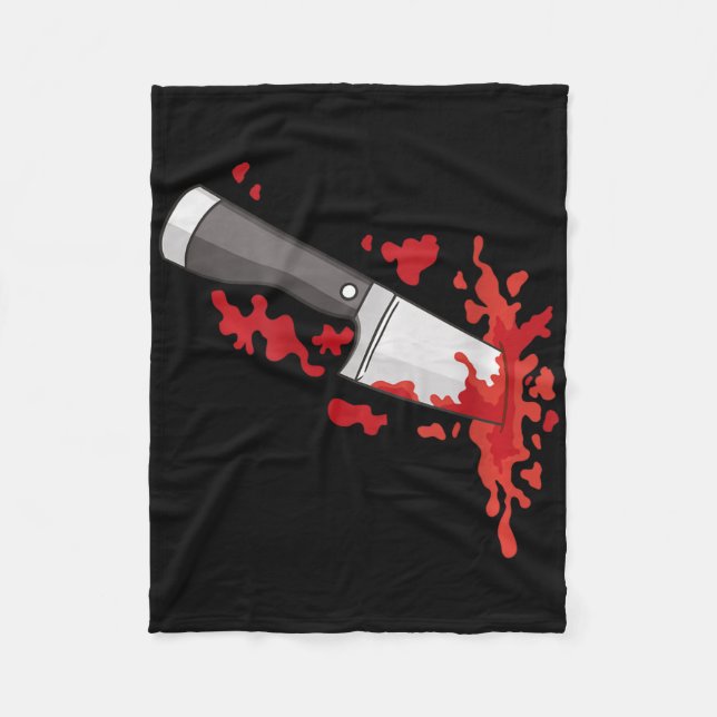 Manta Polar Cuchillo En El Ck Halloween Asesinato Costume (Anverso)