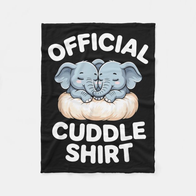 Manta Polar Cuddle Shirt Cute Baby Elephant Snuggle  (Anverso)