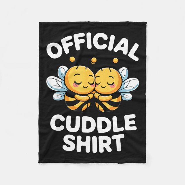 Manta Polar Cuddle Shirt Cute Bees Funny Cozy Couple  (Anverso)