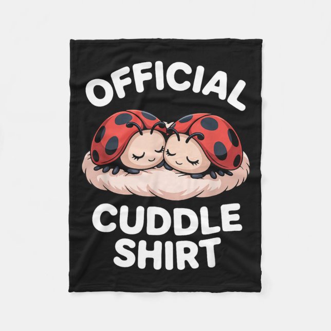 Manta Polar Cuddle Shirt Cute Ladybug Couple Cozy  (Anverso)