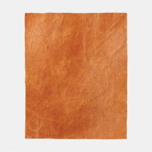 Manta Polar Cuero natural suave de jengibre rústico