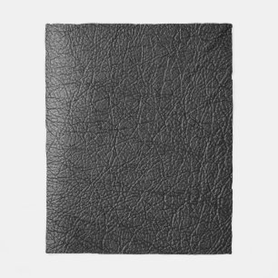 Manta Polar Cuero negro: textura de cierre sin costura.