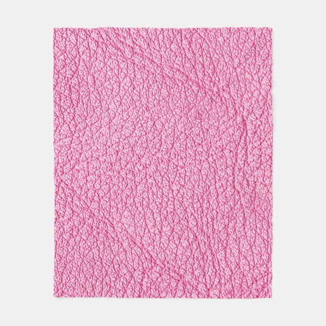Manta Polar Cuero rosa de cierre, fondo texturado. (Anverso)
