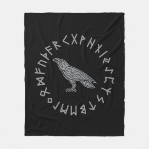 Manta Polar Cuervo de Odín Mitología vikinga runas rúnico