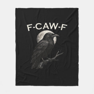 Manta Polar Cuervo divertido F-Caw-F Engranaje Cuervo divertid