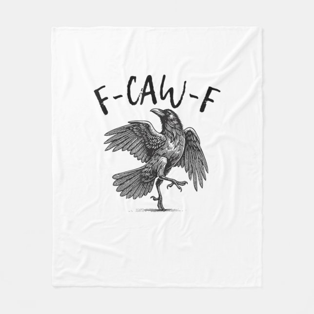 Manta Polar Cuervo, F-Caw-F Pájaro Divertido (Anverso)