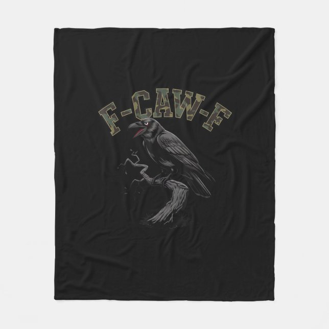 Manta Polar Cuervo F-Caw-F Pájaro Divertido (Anverso)