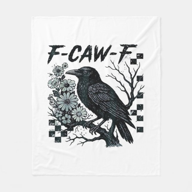 Manta Polar Cuervo F-Caw-F Retro Clásico (Anverso)