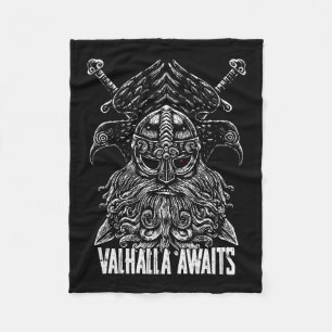 Manta Polar Cuervos de Odín Mitología vikinga Valhalla espera