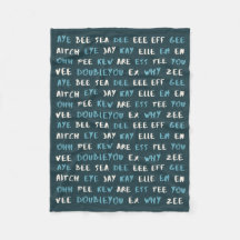 Cuidada ABC ‘AYE BEE SEA’ Phonetic Baby Blanket
