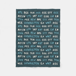 Manta Polar Cuidada ABC ‘AYE BEE SEA’ Phonetic Baby Blanket
