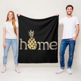 Manta Polar Cuidada acuarela Pineapple Decoración Hogar