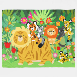 Manta Polar Cuidada Personalizado Liger y amigos gritan una ma