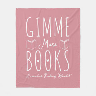 Manta Polar Cuidado juego más libros Personalizado rosa sucio