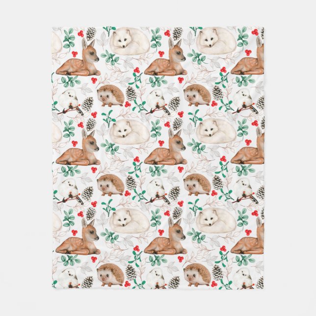 Manta Polar Cuidados cristales de bosque Fleece Blanket (Anverso)