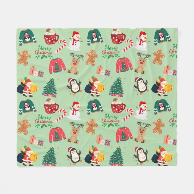 Manta Polar Cuidados Navidades Fleece Blanket (Frente (Horizontal))