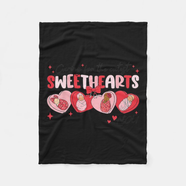 Manta Polar Cuidando A Las Novias Nicu Nurse Valentine Swaddl (Anverso)