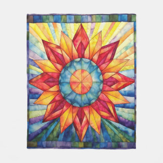 Manta Polar Cuilt de Medallón Sunburst