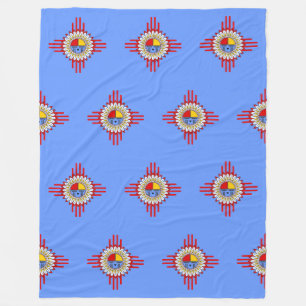 Manta Polar Cultura nativa americana - Símbolo de Kachina Zia 