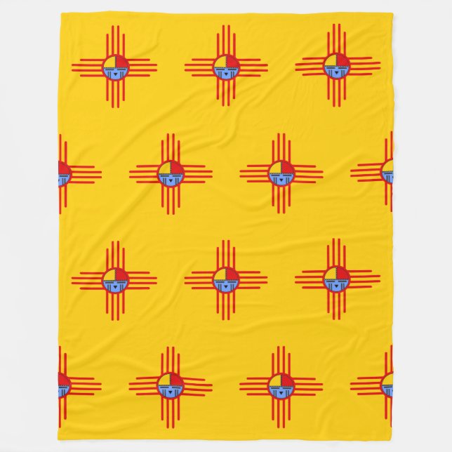 Manta Polar Cultura nativa americana - Símbolo de Kachina Zia  (Anverso)