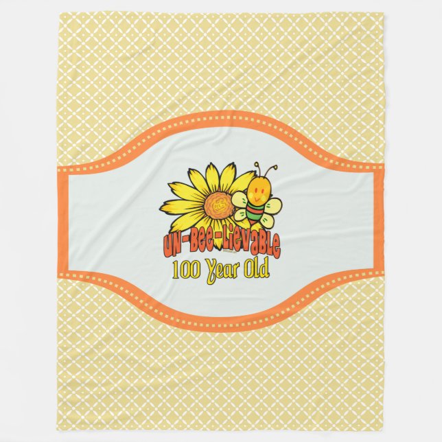 Manta Polar Cumpleaños 100 - Increíble con 100 años (Anverso)