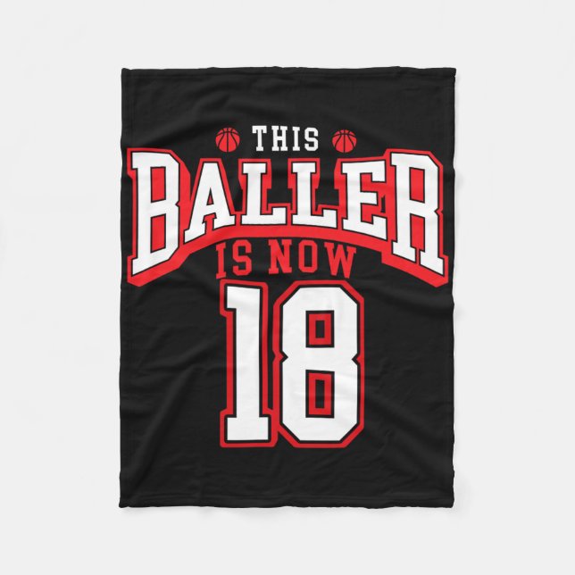 Manta Polar Cumpleaños 18 de Bysketbyll Lover 18 años (Anverso)