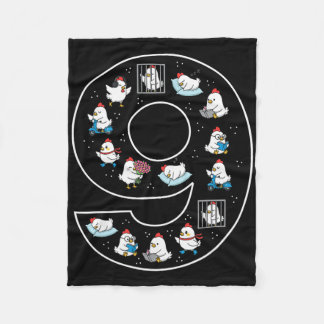 Manta Polar Cumpleaños 9 9 años Pollo Niños Niñas Granjero