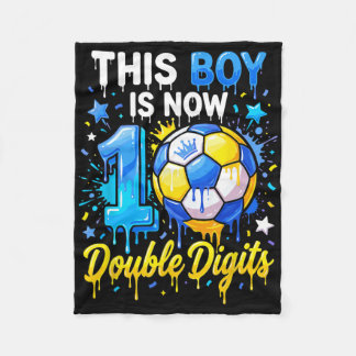 Manta Polar Cumpleaños de 10 años de fútbol Este chico ahora 1