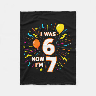 Manta Polar Cumpleaños de 7 años Era 6 ahora tengo 7 67 Niños