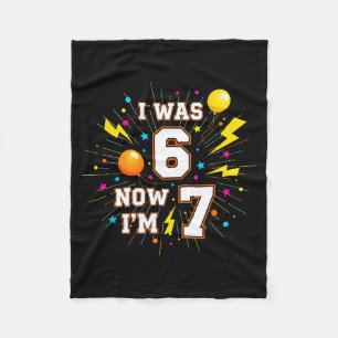 Manta Polar Cumpleaños de 7 años Soy 6 Ahora Tengo 7 67 Niños 