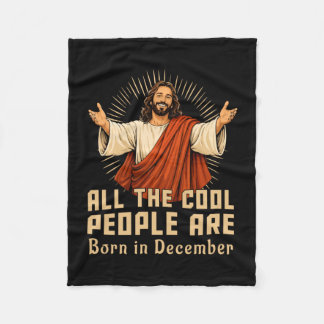 Manta Polar Cumpleaños de gente cool en diciembre feliz navida