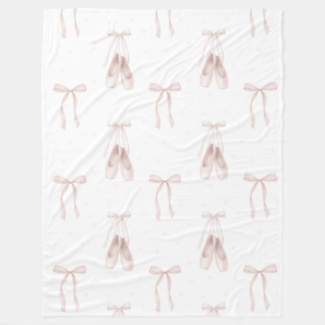 Manta Polar Cumpleaños de los zapatos de ballet rosado (Anverso)