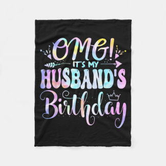 Manta Polar Cumpleaños de mi esposo Feliz cumpleaños Madre Tie