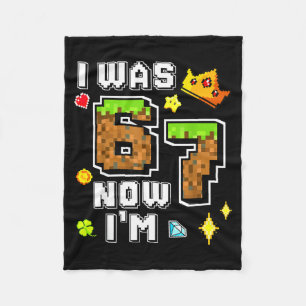Manta Polar Cumpleaños de niño jugador pixel tenía 6 7 años cu