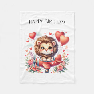 Manta Polar Cumpleaños del León Volador