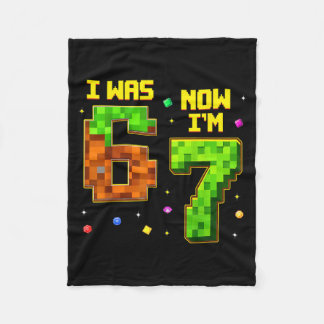 Manta Polar Cumpleaños divertido de 7 años Era 6 ahora soy 7 S